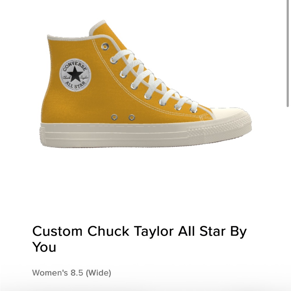 🍀Lucky March Deal!🍀 Converse Mustard High-Top Sneakers, women’s 8.5 WIDE